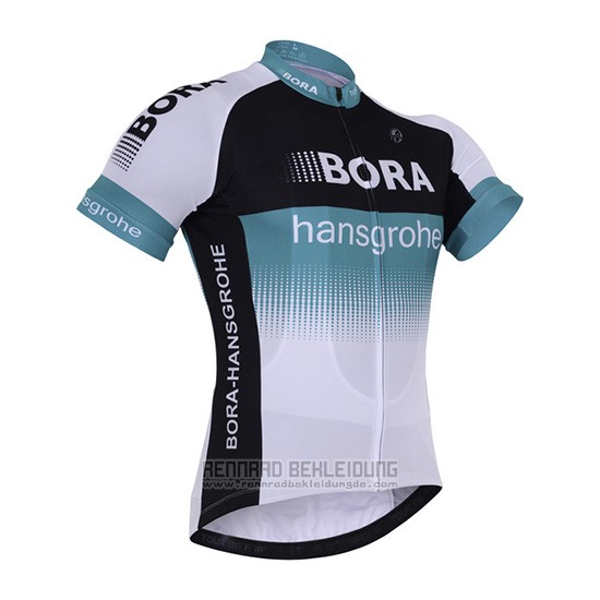 2017 Fahrradbekleidung Bora Tief Wei Trikot Kurzarm und Tragerhose